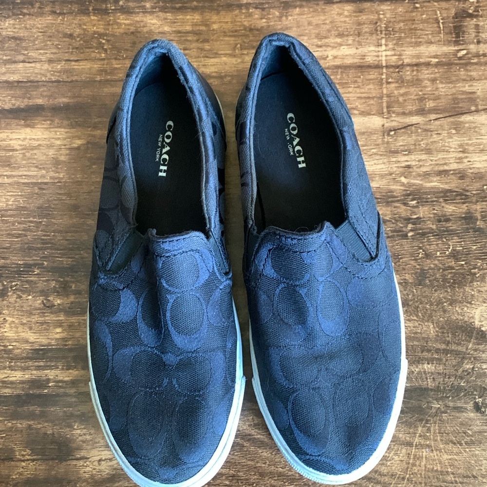 COACH BLACK ALEGRA SLIP ON SHOE